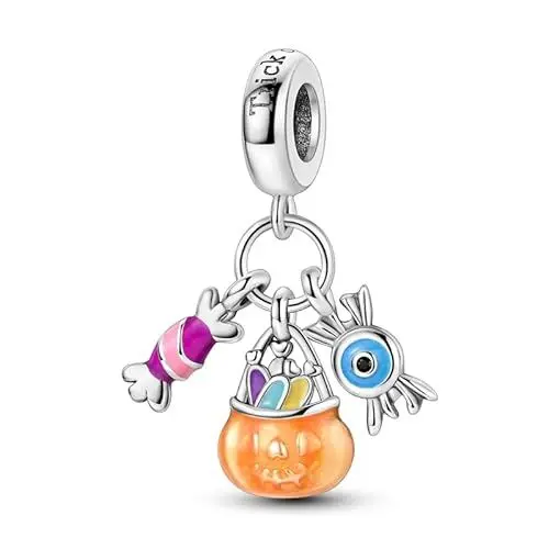 Produktbild: TCZNAF Süßigkeiten Charms Kompatibilität für Die Meisten Armband Bead Charm für Damen Halloween