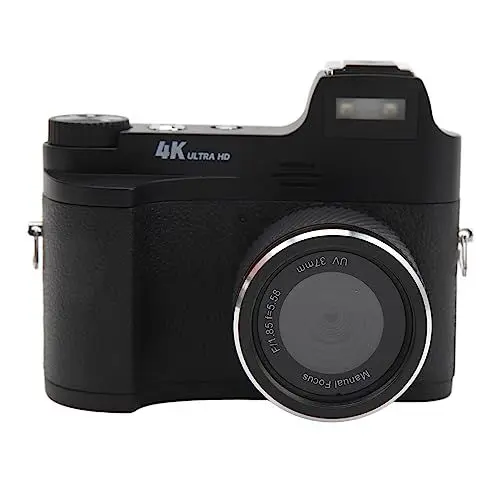 Produktbild: TDC 5010 4K HD 48 MP Mikro-Digitalkamera, Fokussierende Makrokamera, Digitalkamera mit Retro-Anti-Rutsch-Muster-Griff für Einsteiger, Zuhause und Reisen