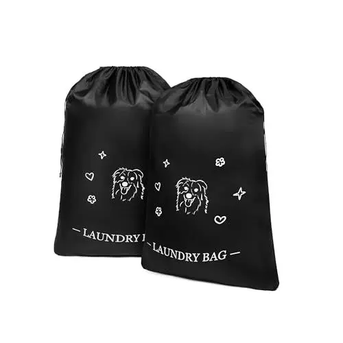 Produktbild: TEABAN Wäschesack Reise Wäschebeutel Schmutzwäsche: Wäschesack groß - Travel Laundry Bag - Wäschesäcke Schwarz Schmutzwäschebeutel