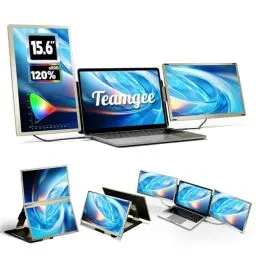 Produktbild: Teamgee Laptop Monitor Erweiterung für alle Laptops, 15,6’’ FHD 120% sRGB Portable Monitor, Plug & Play Display für Mac, Windows, Chrome, Linux, Android, DeX, PC
