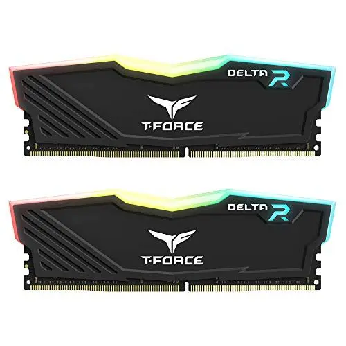 Produktbild: TEAMGROUP Team T-Force Delta RGB DDR4 Gaming Memory, 2 x 16 GB, 3600 MHz, 288 Pin DIMM, Black