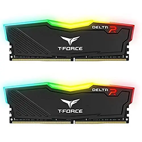 Produktbild: TEAMGROUP Team T-Force Delta RGB DDR4 Gaming Speicher 2X 8GB 3200MHz 288pin DIMM schwarz