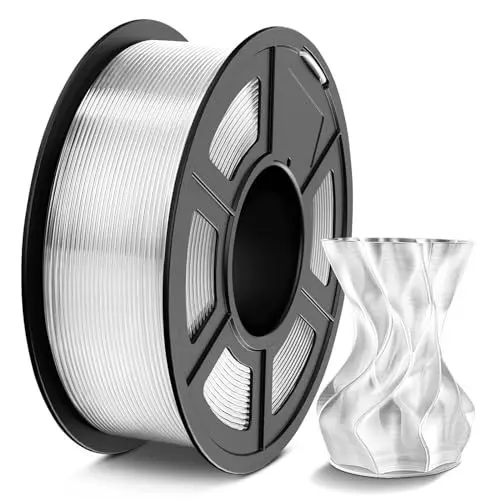 Produktbild: TECBEARS PETG Filament 1.75 mm Transparent, Stärker Zähigkeit PETG 3D Drucker Filament, 1kg Spule, Maßgenauigkeit +/- 0,02 mm, Kompatibel mit FDM Drucker, Clear