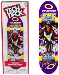 Produktbild: Tech Deck, Finesse und Sonic The Hedgehog Handboard, Mini-Skateboard für Tricks mit den Händen, original Skate- und Lizenz-Grafiken, ab 6 Jahren, Nicht zum Draufstellen geeigent