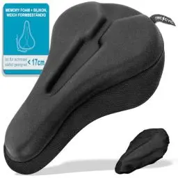 Produktbild: TECHCYC Fahrradsitzkissen aus Bequemem Memory-Schaum und Silikon, Fahrradsitzbezug Verbesserte Antirutschfunkti, für Damen und Herren mit Ergonomischem, Kompatibel mit schmalen Sätteln (YG52)