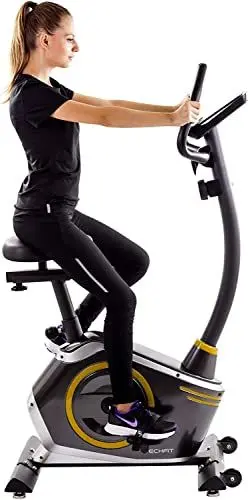 Produktbild: TechFit B410 Magnetisches Fitness Fahrrad Ergometer - Cardio - Fitnessfahrrad mit einstellbarem Sattel, Puls-Sensoren und LCDMonitor. Resistenter Heimtrainer für die perfekte Figur.