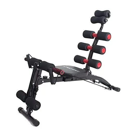 Produktbild: TechFit Multifunktionsbank bauchtrainer für zuhause - Revolutionäre 6-in-1 Sport geräte, ideal zum Straffen und Trainieren der Bauchmuskeln, der Taille, des Rückens, der Schultern und der Beine