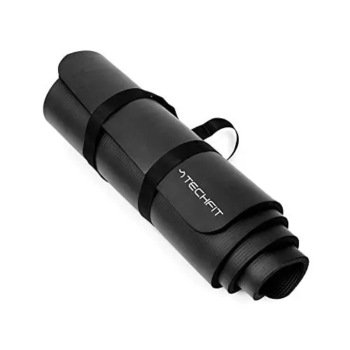 Produktbild: TechFit Yogamatte Rutschfest für das Fitnessstudio zu Hause - Pilates Matte für das Heimtraining, Yoga Matte Dicker für Frauen,Fitnessmatten,Campingmatte, Perfekt für Aerobic, Streckung 180X60, 10 mm