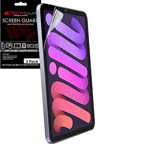 Produktbild: TECHGEAR 2 Stück Anti Glare Matt Displayfolie Kompatibel mit iPad Mini 7 / Mini 6 (7. / 6. Generation) Matt Displayfolie, Matte Anti Glare Blendschutz Schutzfolie für iPad Mini6/7 (8,3 zoll)