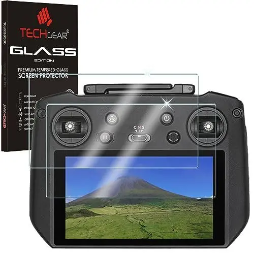 Produktbild: TECHGEAR 2 Stück Glas für DJI RC Pro Anzeige von DJI Mavic 3, DJI Air 2S, Displayschutzfolie aus gehärtetem Glas (9H Härte) (Crystal Clarity) (Kratzfest) (Keine Bubble)