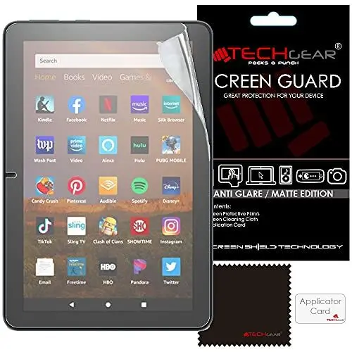 Produktbild: TECHGEAR (2 Stück Matte Displayschutzfolien Kompatibel mit Neue Amazon Fire HD 10 / HD 10 Plus Tablette (2021 11. Generation) Matte Anti Glare Blendschutz Schutz folie für Neue Fire HD 10 2021