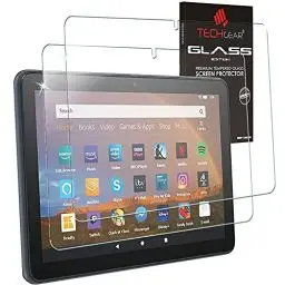 Produktbild: TECHGEAR (2 Stück Schutzfolie Kompatibel mit Amazon Fire HD 10 / HD 10 Plus Tablette (2021 11. Generation) Displayschutz folie aus gehärtetem Glas (9H Härte) (Crystal Clarity) (Keine Bubble)