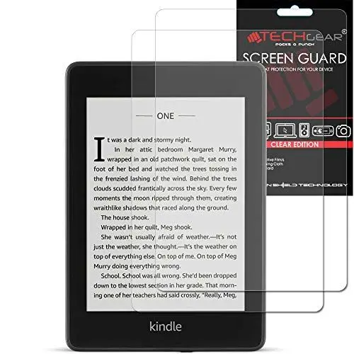 Produktbild: TECHGEAR 2 Stück Schutzfolie für Amazon Kindle Paperwhite 4 (10. Generation 2018) Folie, Full Screen Protector Ultra Klare Displayschutzfolie