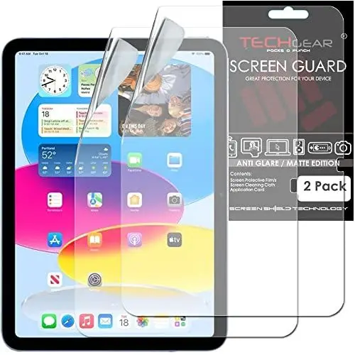 Produktbild: TECHGEAR 2 stück Blendfreie/matter Displayschutzfolien für iPad (A16) 11. und 10. Generation, MATTE Displayschutzfolien für Apple iPad 11 Zoll 2025 und iPad 10,9 Zoll 2022