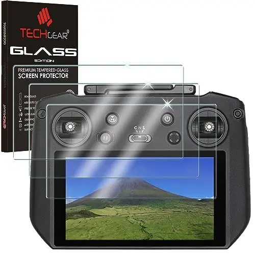 Produktbild: TECHGEAR 3 Stück Glas für DJI RC Pro Anzeige von DJI Mavic 3, DJI Air 2S, Displayschutzfolie aus gehärtetem Glas (9H Härte) (Crystal Clarity) (Kratzfest) (Keine Bubble)