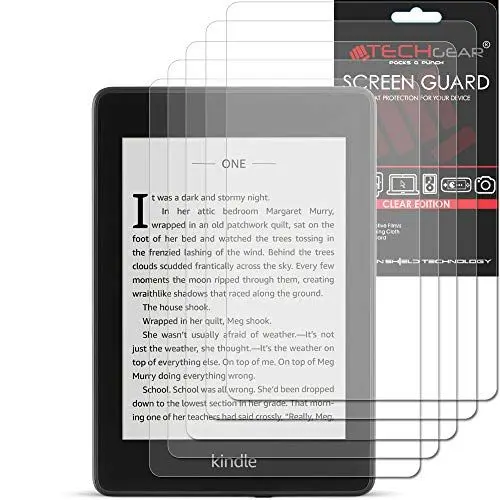 Produktbild: TECHGEAR 5 Stück Schutzfolie für Amazon Kindle Paperwhite 4 (10. Generation 2018) Folie, Full Screen Protector Ultra Klare Displayschutzfolie