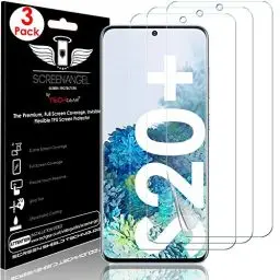 Produktbild: TECHGEAR Galaxy S20 Plus Schutzfolie, (3 Stück) (Screen Angel Edition) Displayschutz Kompatibel mit Samsung Galaxy S20 Plus (Blasenfrei) (Vollständige Abdeckung) TPU Displayschutz folie