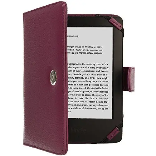 Produktbild: TECHGEAR Lila Hülle Kompatibel mit Kindle Paperwhite 5 / Paperwhite Signature/Paperwhite Kids Kinder, (11. Generation, 2021) mit 6,8 zoll Bildschirm, Folio Hülle PU Leder (Buch Stil)