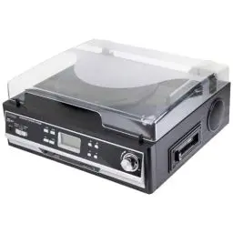 Produktbild: Technaxx 4717 Bluetooth Platten/Kassettendigitalisierer TX-22+ von LPs und Audiokassetten schwarz