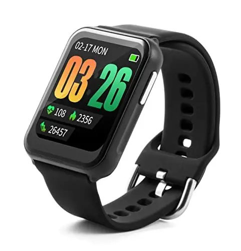 Produktbild: Technaxx Smartwatch Fitnessuhr mit 1,69 Zoll Display TX-SW7HR mit Fitness Tracker, Blutsauerstoff, Körpertemperatur, Kalorienzähler, Schlaftracker, SMS, Whatsapp Funktion, etc