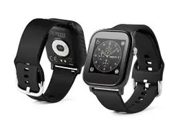 Produktbild: Technaxx Smartwatch mit Temperaturmessung TX-SW6HR - Temperatur, Herzfrequenz, Schritte, zurückgelegte Entfernungen, Kalorienverbrauch, Schlafdauer, Uhrzeit, Datum, 1,4-Zoll-Farbbildschirm, SMS etc