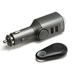 Produktbild: Technaxx TX-100 Auto,- Wohnmobil-, Boots-Alarm/ Mobiler Mini Alarm mit Bewegungserkennung + Fernbedienung und Autoladegerät - 2x USB, 6 Tage Standby, 110db Alarm Sound zur Abschreckung