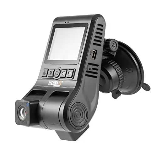 Produktbild: Technaxx FullHD Dual Dashcam für das Auto mit 120° Front- und 80° Innenkamera - Akku, Medienwiedergabe, Bewegungserkennung, Parküberwachung, Tonaufzeichnungen mit Mikrofon - Auto Kamera TX-185