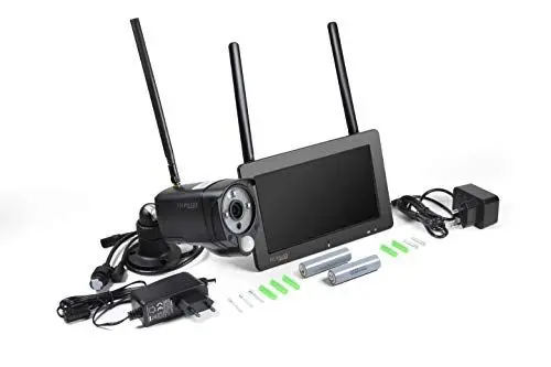 Produktbild: Technaxx Überwachungskamera mit Aufzeichnung, Monitor für Videoüberwachung mit 7