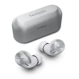 Produktbild: Technics EAH-AZ40E-S In-ear Kopfhörer Bluetooth, bequemer Kopfhörer mit integriertem Mikrofon, anpassbare Passform, bis zu 7,5 Stunden Wiedergabe, Silber