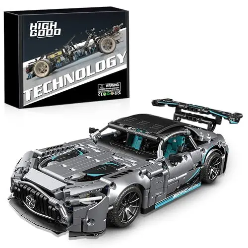 Produktbild: Technik Rennauto Bausteine, 1466 Teile 1:14 Supersportwagen Klemmbausteine, Modellbausatz kompatibel mit Lego, Geschenke für Jugendliche ab 12 Jahre oder Erwachsene