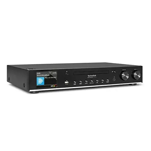 Produktbild: TechniSat DIGITRADIO 143 CD (V3) – Digital HiFi-Tuner, Internetradio (DAB+, UKW, Bluetooth-Audiostreaming, Spotify Connect, CD-Player, WLAN, Breite 43,5 cm, App-Steuerung, Fernbedienung) Schwarz