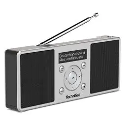 Produktbild: TechniSat DIGITRADIO 1 S - Tragbares Stereo DAB Radio mit Akku (DAB+, UKW, FM, Lautsprecher, Kopfhörer-Anschluss, Favoritenspeicher, OLED-Display, 2 W RMS) silber/schwarz
