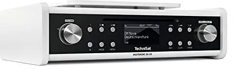 Produktbild: TechniSat DIGITRADIO 20 CD – Modernes & kompaktes DAB+ Küchen- & Badezimmerradio (Empfangstarkes UKW Unterbauradio mit CD Player & Uhr)