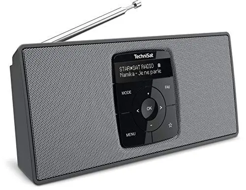 Produktbild: TechniSat DIGITRADIO 2 S - Tragbares DAB Stereo-Radio mit Akku (DAB+, UKW, Bluetooth Audiostreaming, OLED Display, Kopfhöreranschluss, Stereo 2 W RMS) schwarz/silber