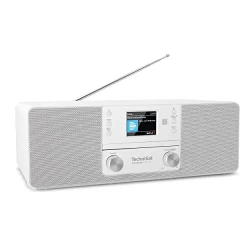 Produktbild: TechniSat DIGITRADIO 370 CD IR - Internetradio (DAB+, FM, CD-Player, WLAN, Bluetooth, Farbdisplay, USB, AUX, Kopfhöreranschluss, Wecker, 10 Watt, Fernbedienung) weiß