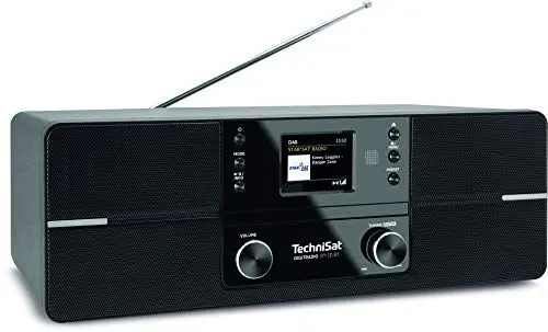 Produktbild: TechniSat Digitradio 371 CD BT - Stereo Digitalradio (DAB+, UKW, CD-Player, Bluetooth, Farbdisplay, USB, AUX, Kopfhöreranschluss, Kompaktanlage, Wecker, 10 Watt, Fernbedienung) schwarz