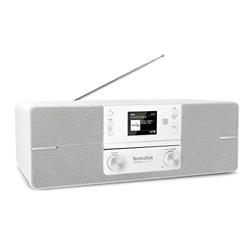 Produktbild: TechniSat DIGITRADIO 371 CD IR - Stereo Internetradio (DAB+, UKW, CD-Player, WLAN, Bluetooth, Farbdisplay, USB, AUX, Kopfhöreranschluss, Wecker, 10 Watt, Fernbedienung) weiß