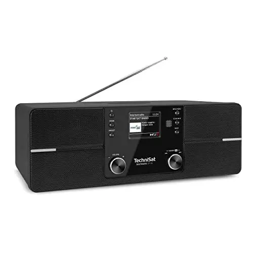 Produktbild: TechniSat DIGITRADIO 371 IR - Internetradio mit Wireless Charging (DAB+, FM, WLAN, Bluetooth-Audiostreaming, Farbdisplay, USB, AUXin, Kopfhöreranschluss, Wecker, 10 Watt, App-/Fernbedienung) schwarz