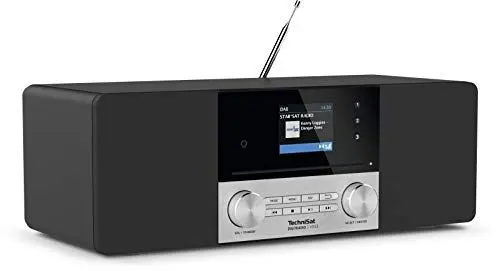 Produktbild: TechniSat DIGITRADIO 3 VOICE - Stereo DAB Radio Kompaktanlage mit offline Sprachsteuerung (DAB+, UKW, CD-Player, USB, Kopfhöreranschluss, AUX-Eingang, Radiowecker, OLED Display, 20 Watt RMS)