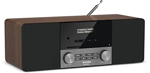 Produktbild: TechniSat DIGITRADIO 3 - Stereo DAB Radio Kompaktanlage (DAB+, UKW, CD-Player, Bluetooth, USB, Kopfhöreranschluss, AUX-Eingang, Radiowecker, OLED Display, 20 Watt RMS) nussbaum