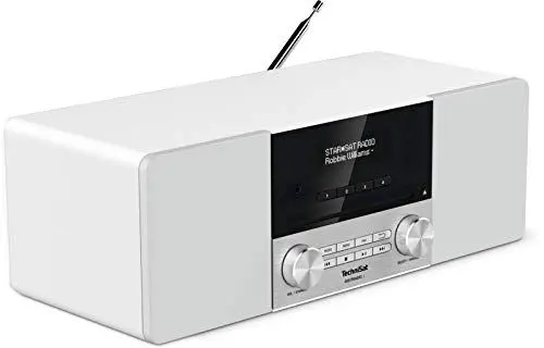 Produktbild: TechniSat DIGITRADIO 3 - Stereo DAB Radio Kompaktanlage (DAB+, UKW, CD-Player, Bluetooth, USB, Kopfhöreranschluss, AUX-Eingang, Radiowecker, OLED Display, 20 Watt RMS) weiß