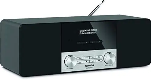 Produktbild: TechniSat DIGITRADIO 4 - Stereo DAB Radio (DAB+, UKW, Bluetooth-Audiostreaming (Empfang), Kopfhöreranschluss, AUX-Eingang, Radiowecker, OLED Display, 20 Watt RMS, Elac Lautsprecher) schwarz