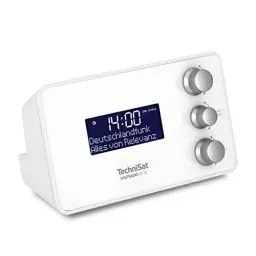 Produktbild: TechniSat DIGITRADIO 50 SE - Radiowecker (DAB+/UKW Tuner, dimmbares Display, Wecker mit zwei einstellbaren Weckzeiten, Snooze, Sleeptimer, 1,5 Watt, Kopfhöreranschluss, USB-Charging) weiß