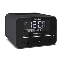 Produktbild: TechniSat DIGITRADIO 52 CD Stereo DAB Radiowecker mit zwei einstellbaren Weckzeiten (DAB+, UKW, Snooze, Sleeptimer, dimmbares Display, Bluetooth, Wireless-Charging Funktion, CD-Player) schwarz