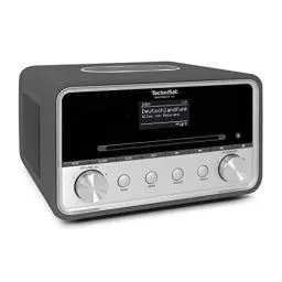 Produktbild: TechniSat DIGITRADIO 586 – DAB+ Hybridradio (Internetradio, UKW, Bluetooth, Spotify, Wireless Charging, App-Steuerung, OLED-Display, USB, CD, MP3, AUX, 20 W, Kompakt-Anlage, Fernbedienung) anthrazit