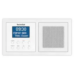 Produktbild: TechniSat DIGITRADIO UP 1 - DAB+ Unterputzradio zur Anbringung in jeder Doppel Unterputzdose (DAB, UKW, Bluetooth-Empfang, dimmbares LCD-Display, Wecker, Sleeptimer, 2 Watt RMS, Equalizer) weiß