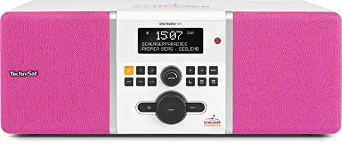 Produktbild: TechniSat Digitradio 305 Schlagerparadies Edition DAB Radio (mit Bassreflex-Holzgehäuse, DAB+, UKW, stationäre Bedienung, Direktwahltaste zu Schlagerparadies) weiß/pink