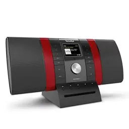 Produktbild: TechniSat MULTYRADIO 4.0 - Internetradio (WLAN Radio, DAB+, UKW, Spotify, Bluetooth, CD-Player, USB, Farbdisplay, Musikstreaming, 2 x 10 Watt Stereo Lautsprecher) schwarz/rot