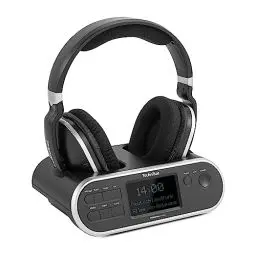 Produktbild: TechniSat STEREOMAN 2 DAB+ - kabelloser 2,4GHz Funkkopfhörer (mit Dockingstation, DAB+/UKW-Radioempfang, für Fernseher und Musikanlagen) schwarz