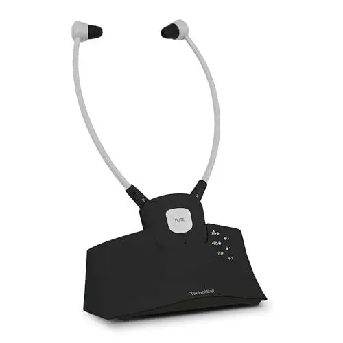 Produktbild: TechniSat STEREOMAN ISI 3 - kabelloser Stereo-Funkkopfhörer für Fernseher und Musikanlagen mit Dockingstation, schwarz